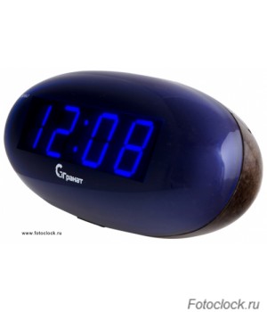 Настольные кварцевые часы с будильником ГРАНАТ/Granat С-0977-Син.