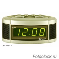 Настольные кварцевые часы с будильником ГРАНАТ/Granat С-1238-Зел