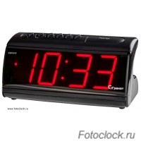 Настольные кварцевые часы с будильником ГРАНАТ/Granat С-1861-Красн