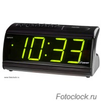 Настольные кварцевые часы с будильником ГРАНАТ/Granat С-1861-Зел