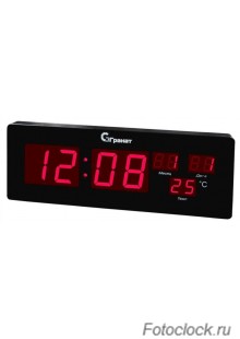 Настенные кварцевые часы с большими цифрами ГРАНАТ/Granat С-2512T-Красн.