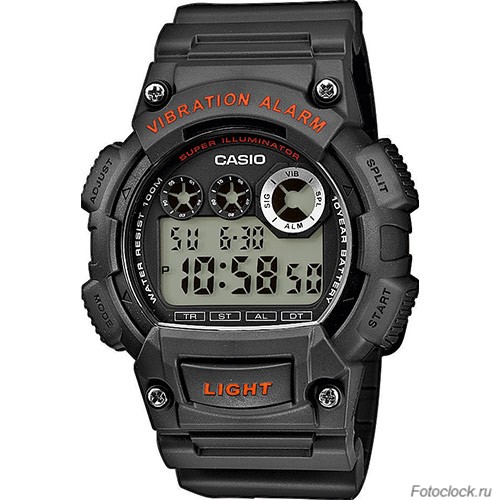 Ремешок для часов Casio W-735H (темно-серый) (10437939)