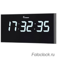 Настенные электронные сетевые часы с большими цифрами ГРАНАТ/Granat С-2515-Белые.